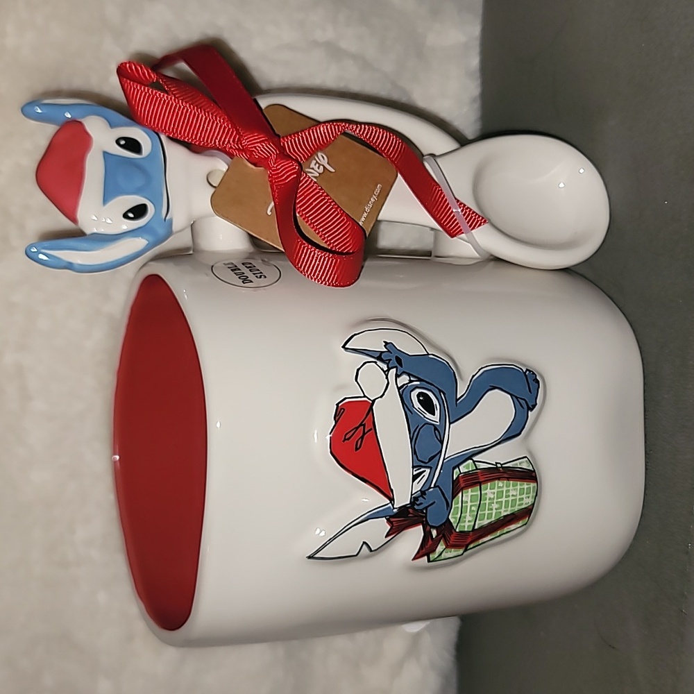 Rae Dunn- Christmas Stitch Mug with Spoon